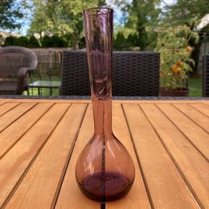 Vintage violet colored bud vase